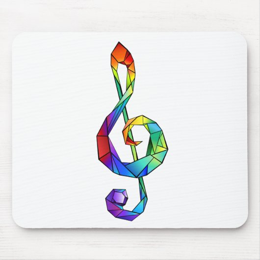 Rainbow Musical Key Muismat (Voorkant)