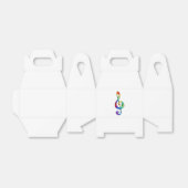 Rainbow musical key treble clean bedankdoosjes (Uitgevouwen)