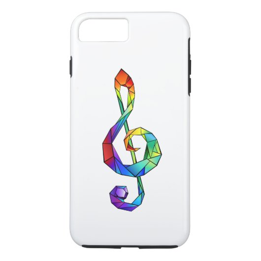 Rainbow musical key treble clean Case-Mate iPhone case (Achterkant)