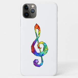Rainbow musical key treble clean iPhone 11 pro max hoesje