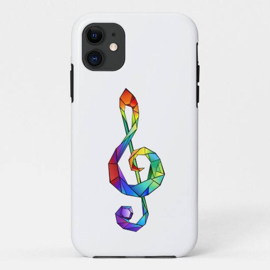 Rainbow musical key treble clean Case-Mate iPhone case (Achterkant)
