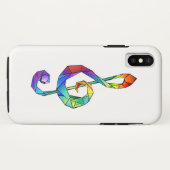 Rainbow musical key treble clean Case-Mate iPhone case (Achterkant (horizontaal))