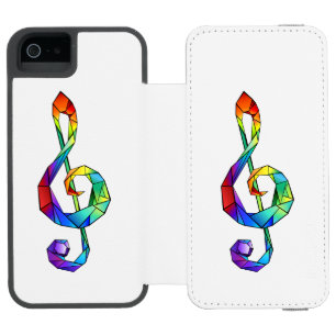 Rainbow musical key treble clean