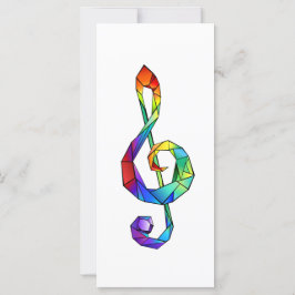 Rainbow musical key treble clean kaart