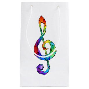 Rainbow musical key treble clean klein cadeauzakje