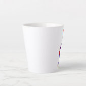 Rainbow musical key treble clean latte mok (Voorkant)