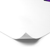 Rainbow musical key treble clean poster (Hoek)