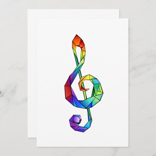 Rainbow musical key treble clean programma (Voorkant / Achterkant)