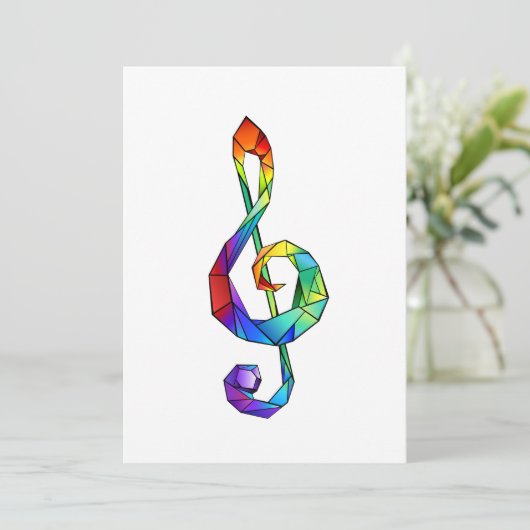 Rainbow musical key treble clean programma (Staand voorkant)