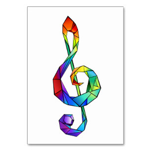 Rainbow Musical Key treble cleet Kaart