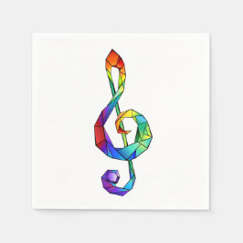 Rainbow Musical Key treble cleet Servet