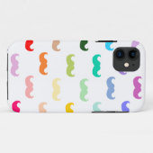 Rainbow Mustache patroon op wit Case-Mate iPhone Case (Achterkant (horizontaal))