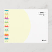 Rainbow Mustaches Briefkaart (Achterkant)