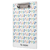 Rainbow-Muzieknoten Klembord op maat (Links)