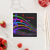 Rainbow Muzieknoten Napkins Servet (Insitu)