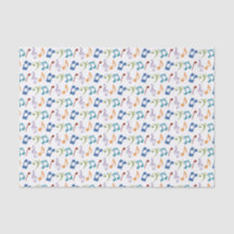 Rainbow Muzieknoten Tissue Paper