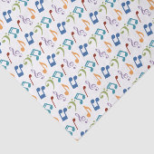 Rainbow Muzieknoten Tissue Paper Tissuepapier (Detail)