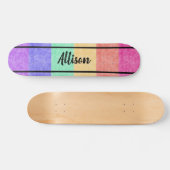 Rainbow Naam Skateboard (Horizontaal)