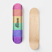 Rainbow Naam Skateboard (Voorkant)