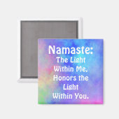 Rainbow Namaste Magnet Magneet (Voorkant / Achterkant)