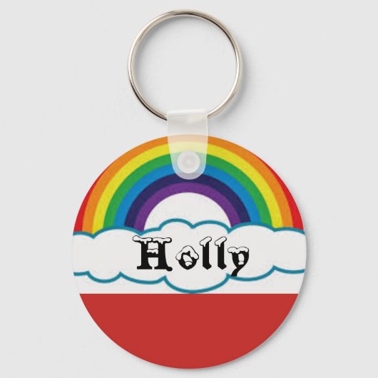 Rainbow Name Sleutelhanger (Voorkant)