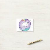 Rainbow Narwalale Post-it® Notes (Op bureau)