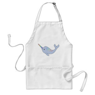Rainbow Narwhal Apron Standaard Schort