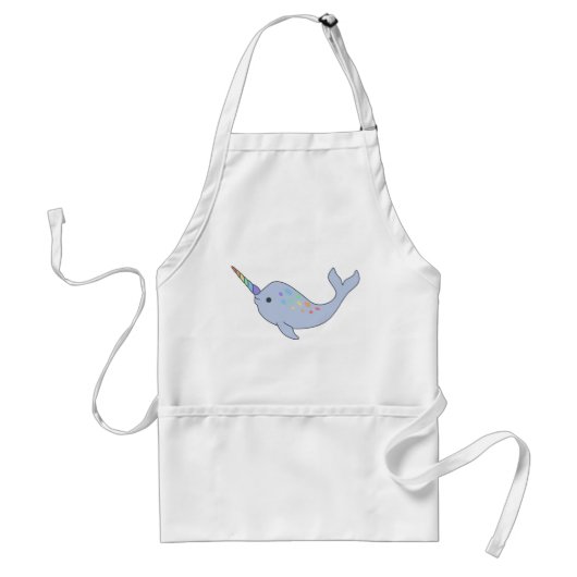 Rainbow Narwhal Apron Standaard Schort (Voorkant)