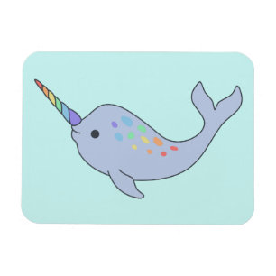 Rainbow Narwhal Magnet Magneet
