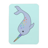 Rainbow Narwhal Magnet Magneet (Verticaal)