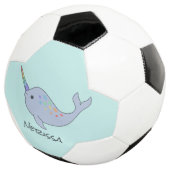 Rainbow Narwhal Nom Soccer Ball (3/4)