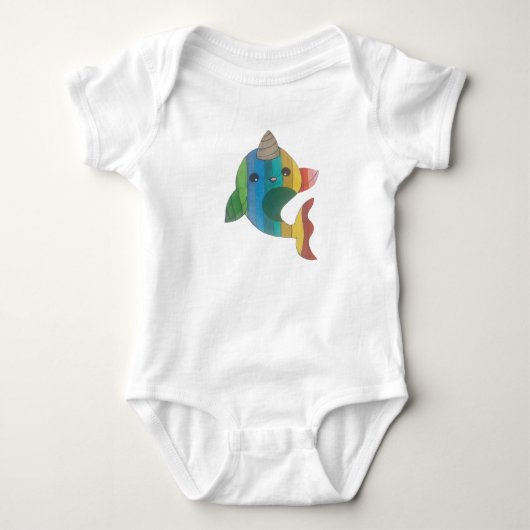 Rainbow Narwhal Romper (Voorkant)