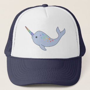 Rainbow Narwhal Trucker Hat Trucker Pet