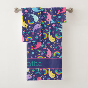 Rainbow Narwhal Under the Sea Girls Personnalisé