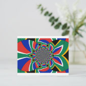 Rainbow Nation: Levendige Zuid-Afrikaanse kunstpri Briefkaart (Staand voorkant)
