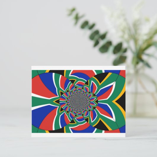 Rainbow Nation: Levendige Zuid-Afrikaanse kunstpri Briefkaart (Staand voorkant)