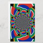 Rainbow Nation: Levendige Zuid-Afrikaanse kunstpri Briefpapier (Voorkant / Achterkant)