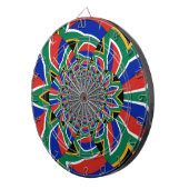 Rainbow Nation: Levendige Zuid-Afrikaanse kunstpri Dartbord (Voorkant Rechts)