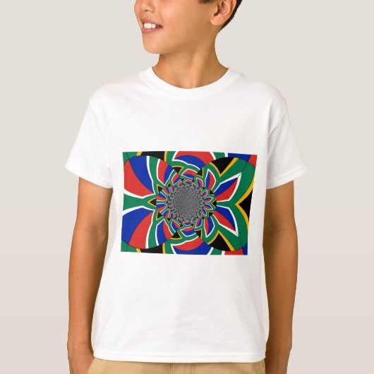 Rainbow Nation: Levendige Zuid-Afrikaanse kunstpri T-shirt (Voorkant)