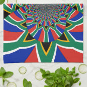 Rainbow Nation: Levendige Zuid-Afrikaanse kunstpri Theedoek (Gevouwen)