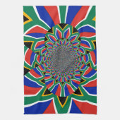 Rainbow Nation: Levendige Zuid-Afrikaanse kunstpri Theedoek (Verticaal)