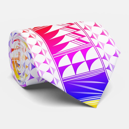 Rainbow Native Feather Blessings Cravate (Roulé)