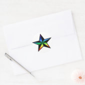 Rainbow Nautical Star Sticker (Envelop)
