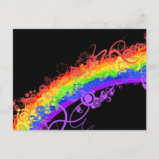 Rainbow Nebula Vector Rainbow Briefkaart (Voorkant)