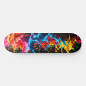 Rainbow Neon Paint Splash Skateboard Design (Horz)