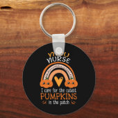 Rainbow NICU zuster Cutest Pumpkins in the Patch H Sleutelhanger (Voorkant)