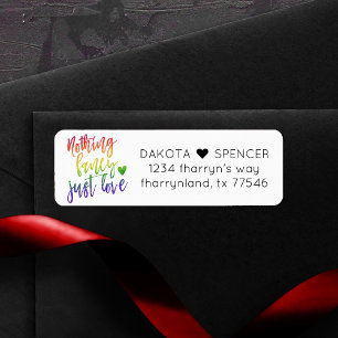 Rainbow Niets Fancy gewoon liefde   Weddenschap Etiket