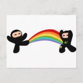 Rainbow Ninja Kick Briefkaart (Voorkant)