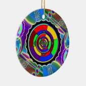 Rainbow NO NUKES Symbool Keramisch Ornament (Rechts)