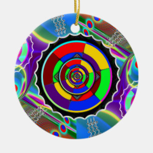 Rainbow NO NUKES Symbool Keramisch Ornament
